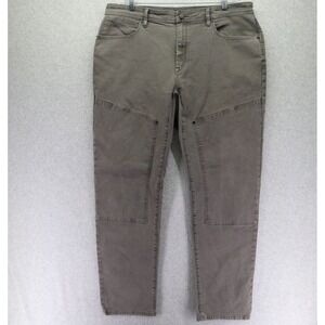 Proof Pants Mens 38x34 Rover Double Knee Work Flex Canvas 5-Pocket Jeans Olive
